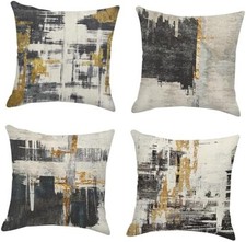 Throw Pillow Covers Home Decor Set of 4 20" x 20" Pack of 4 Abstract Art