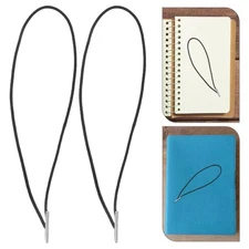  100 Pcs Elasticity Stretch Cord Black Chin Strap Band with Metal Ends