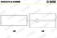 Glyco Kurbelwellenlager H1013/5 0.25Mm Passend FüR Nissan Opel Renault