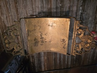 Vintage Oscar Bach style bench or stool likely dating from late 19th century