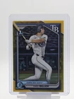 THEO GILLEN 2024 BOWMAN CHROME DRAFT 1ST YELLOW REFRACTOR /75 #BDC-75 RAYS Q1725