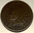 1876 (P) Indian Head Cent Good Penny G Early Date One Cent 1c US Coin - 2315