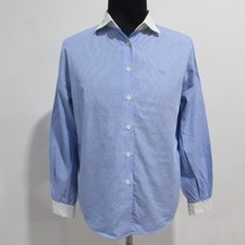 Burberrys VTG Womens Formal Shirt Blue Chest 38/40 Size L SKU Y083337