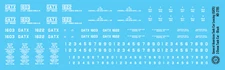 N Scale - General American (GATX) Black 3 Dome Tank Car Decals