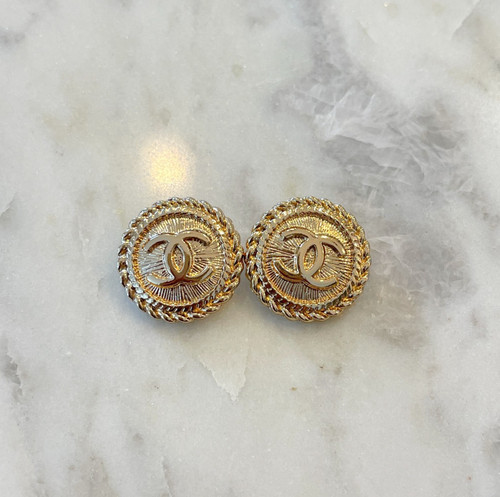 STAMPED lot of 2 Luxe Gold Button 