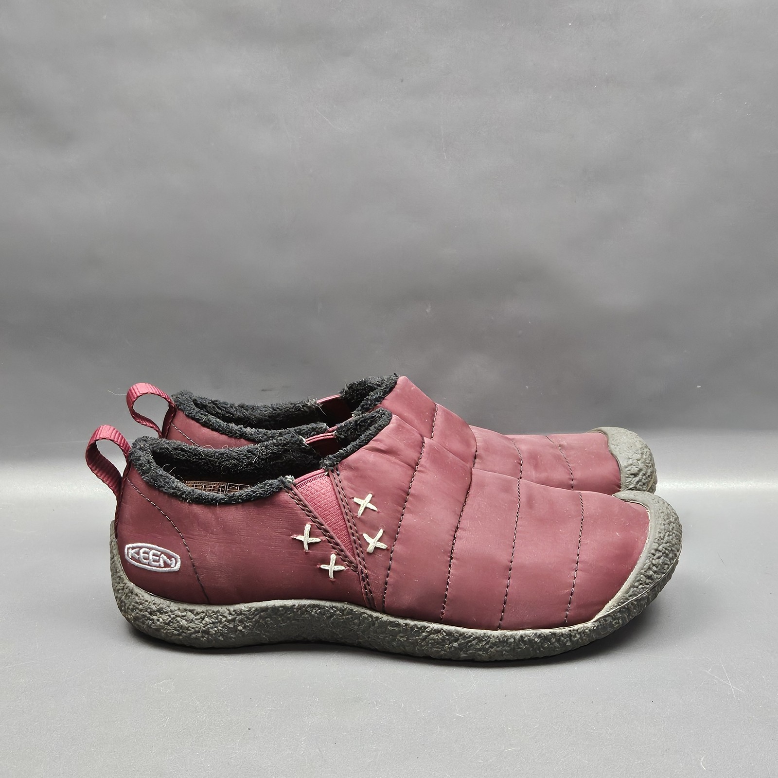 Scarpe Keen Howser II donna 7 bordeaux slip on trapuntate foderate in pile invernali