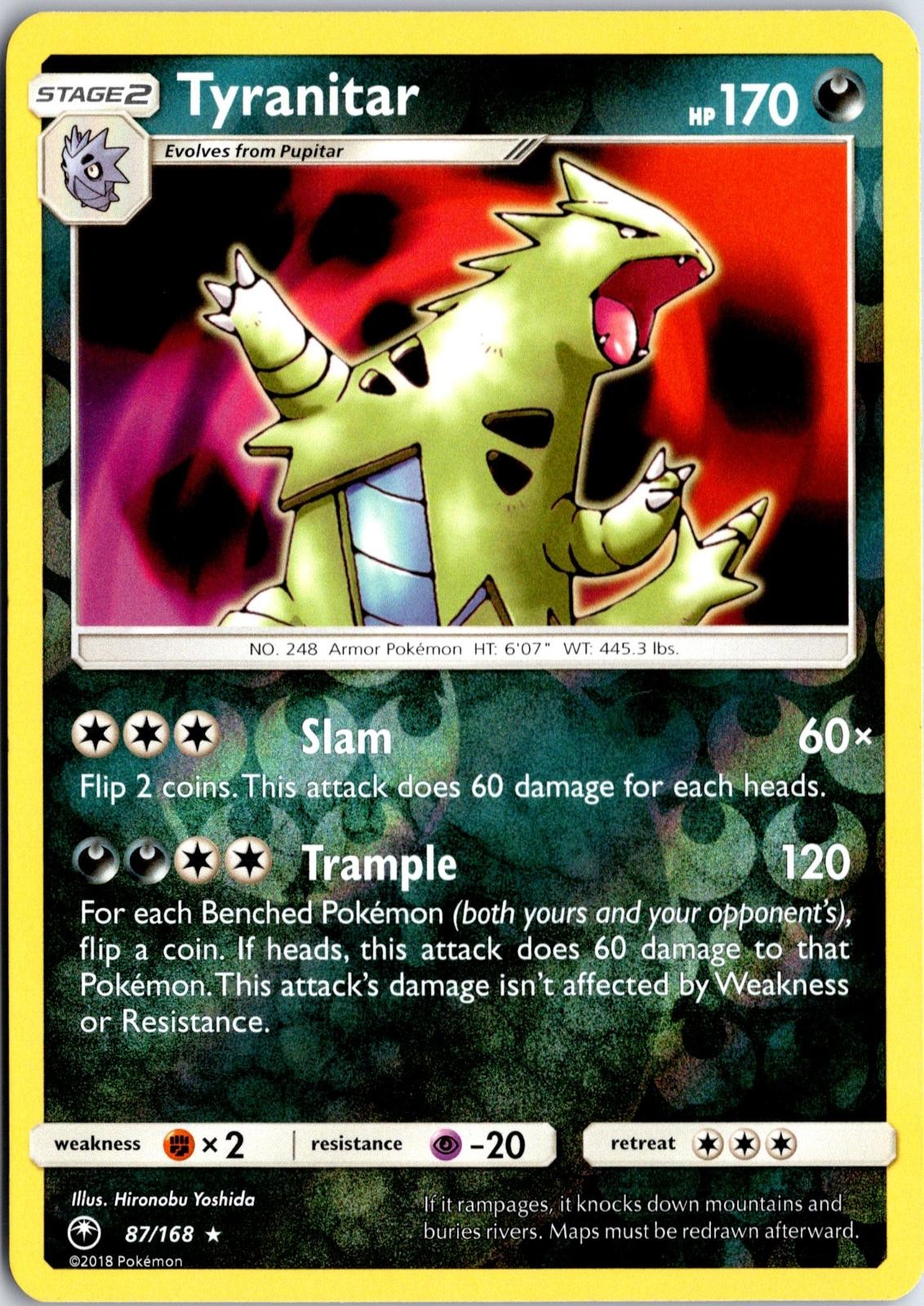 Tyranitar 87 Holo R Celestial Storm Pokemon NM/M