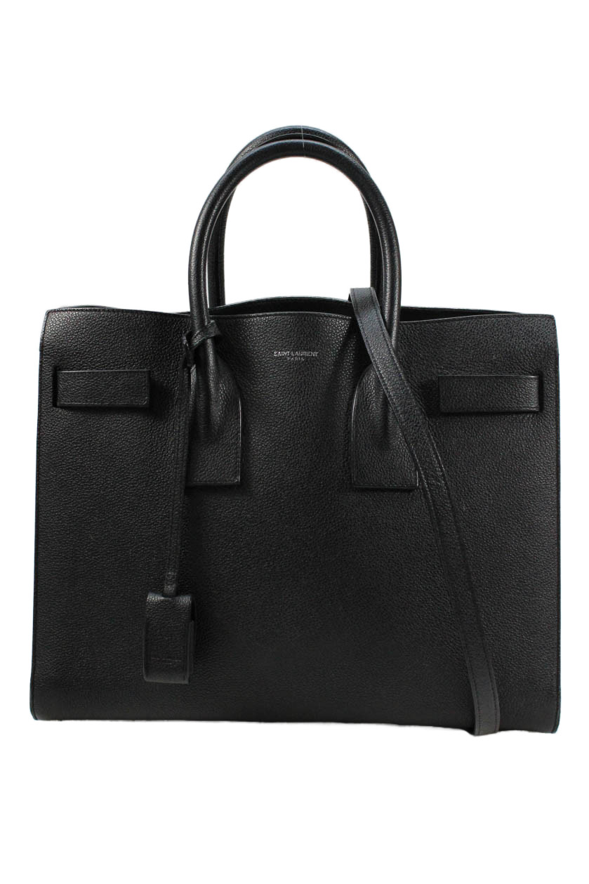 Saint Laurent Womens Leather Sac De Jour Tote Shoulder Handbag BlackFree Shipping in US $100+ Orders | $6.95 Orders Below