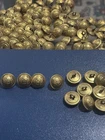 Brass Civil War Staff Buttons Mushroom Style / 100 Buttons Lot