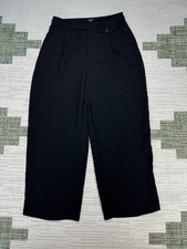 Madewell Pants Womens 12 Rosedale High Rise Straight Black Crepe 
