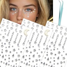 Self Adhesive Face Gems Hair Jewels Festival Makeup Rhinestones Stickers for