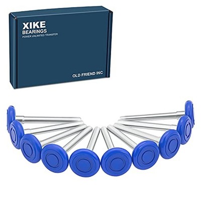 XIKE 10 Pcs 2'' Nylon Garage Door Roller 4'' Stem, MAX Quiet Blue