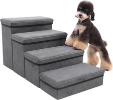 Dog Stairs Steps Foldable For High Beds Sofa Pet Storage Adjustable