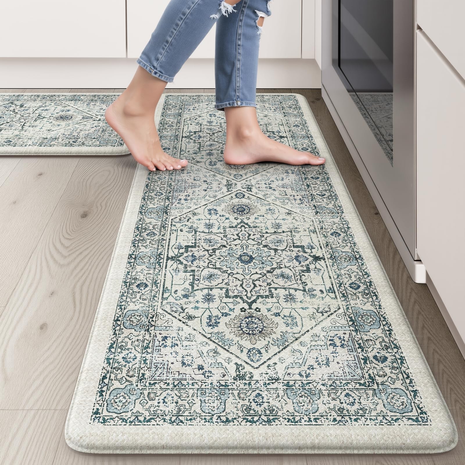 Cushioned Anti-Fatigue Kitchen Floor Mat Non-Skid Waterproof Comfortable Standing