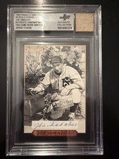 1942 Joe DiMaggio Game Worn Swatch with authentic hand writing Jersey Fusion