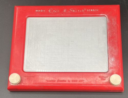 Vintage Ohio Art Etch A Sketch Magic Screen Red Frame Classic 80’s Toy