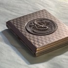 Vintage Metal Cigarette/Tobacco Case Hinged Box with Raised Dragon Medallion — photo 10