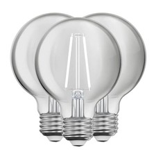 Feit Electric White Filament G25 E26 LED Bulb Daylight 40W Equivalent 3-Pack