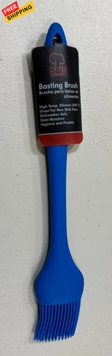 Chef Craft Premium Blue Silicone Basting Brush - Thumbnail 4