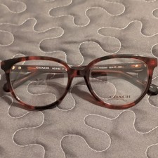 Coach HC6182 Brown Tortoise Plastic Full Rim Cat Eye Eyeglasses 52/17/140