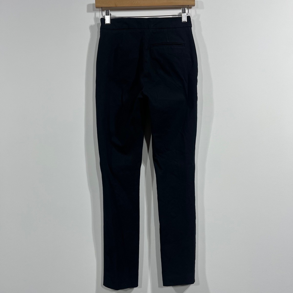 Sezane Trousers Black High Rise Slim Tapered Leg Pants Womens 0 Capsule Classic View 4