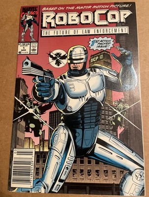 Robocop #1 Movie Hit Newsstand Edition Marvel Comics 1990 Lee Sullivan VFNM