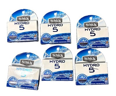 Schick Hydro 5 Refill Cartridges 5-Blade Stainless Steel, 4 Count 6 boxes 