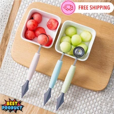 1PC Stainless Steel Double-Head Melon Scoop Baller for Fruit and Kitchen