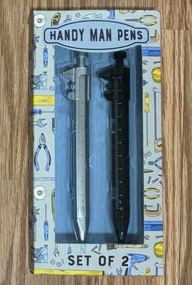 Eccolo Handy Man Set Of 2 Novelty Pens For Men s Birthday, Father s Day, Or Gift