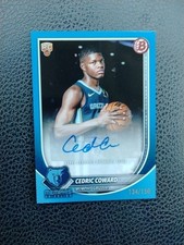 2025-2026 Bowman Cedric Coward Rookie Auto Blue 134/150. (Damaged Upper Right...