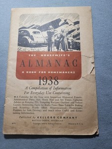 1938 Kellogg Company "THE HOUSEWIFE'S ALMANAC, A BOOK FOR HOMEMAKERS" - No cover