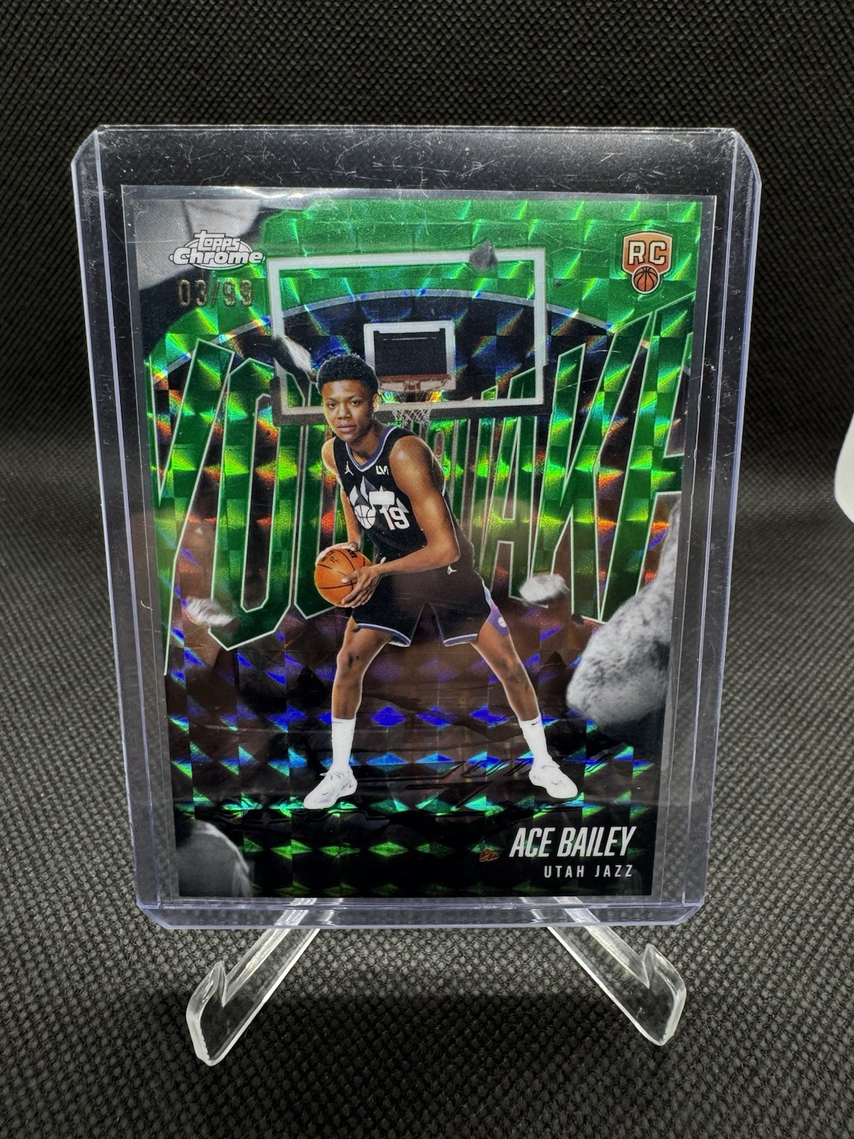 2025-26 Topps Ace Bailey Chrome Youthquake Green Refractor /99 RC