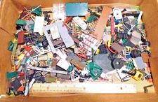 HUGE LOT MOSTLY HO BUILDING KIT PARTS FOR SCRATCH BUILDING OR KITBASHING - LOT A
