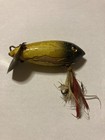 Vintage Heddon Dowagiac Crab Wiggler Wooden Glass Eye Lure — photo 2