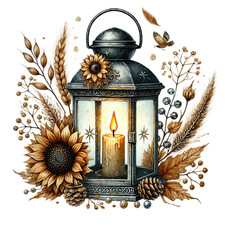 Wall sticker Boho Autumn 18X18 cm Large