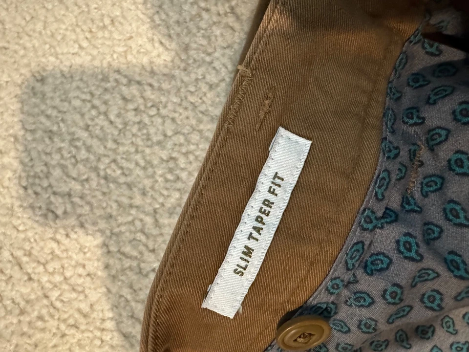 Bonobos Original Chino Para Hombre Talla 32 x 28 Castaño Slim Taper Foto 3 de 4