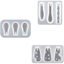 3Pcs Handle Mold Collection for DIY Cutlery Handle Epoxy Resin Mold A1S38515