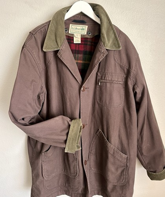 #ad #ad Vintage LL Bean Barn Coat XL Tall Wool Lined Chore Jacket Prada Style $295.00