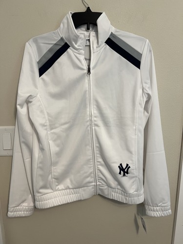 Mujer G-III 4Her por Carl Banks Blanco New York Yankees Cremallera Completa Pista-Talla Med - Imagen 4 de 10