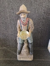 Vintage Lionstone Whiskey Gold Panner Decanter Empty