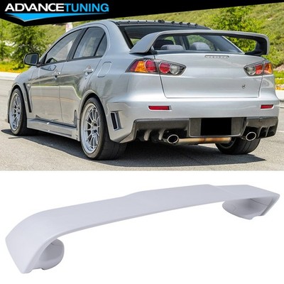 For 08-17 Mitsubishi Lancer EVO Japan Style Unpainted Gray Trunk Spoiler Lip ABS