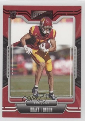 2022 Panini Chronicles Draft Picks Playbook Red /149 Drake London Rookie RC 7eo