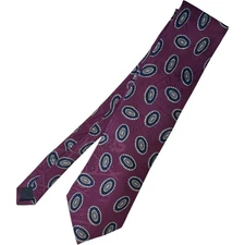 VTG Ferrell Reed Men's Red All Silk Paisley Pattern Business Tie Made in USA