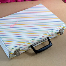 Funky Retro 90s Cassette Storage Case Multi Colour With Handle Stranger Things