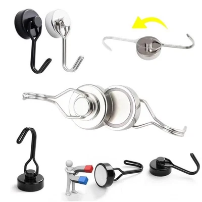 Magnethaken 360° grad 16/20/25mm Extra Stark Neodym Magnete Mit Haken Drehhaken - Bild 1 von 4