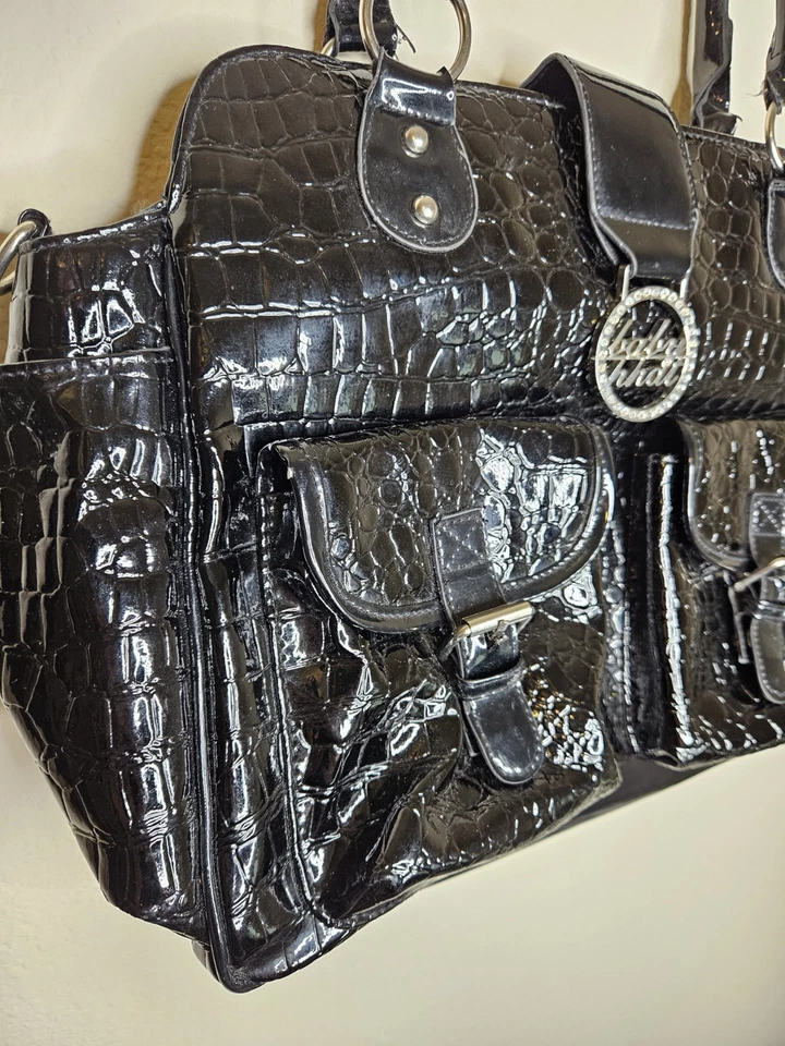 Y2K Baby Phat Faux Alligator Croc Leather Shoulder Hand Bag Purse Rhinestone - Image 4 of 4