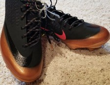 New Nike Vapor Baseball Cleats Size 7 Black/ Copper/ Red