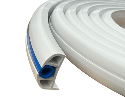 Boot D Gummi Reibriemen Fender 50 mm weiß, blau 10 Meter Rolle & 2 Stück Endkappe