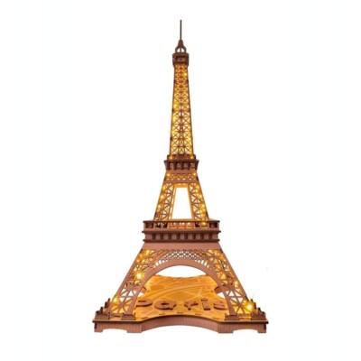DIY 3D Puzzle Night of Eiffel Tower 164pcs - Lights Up!
