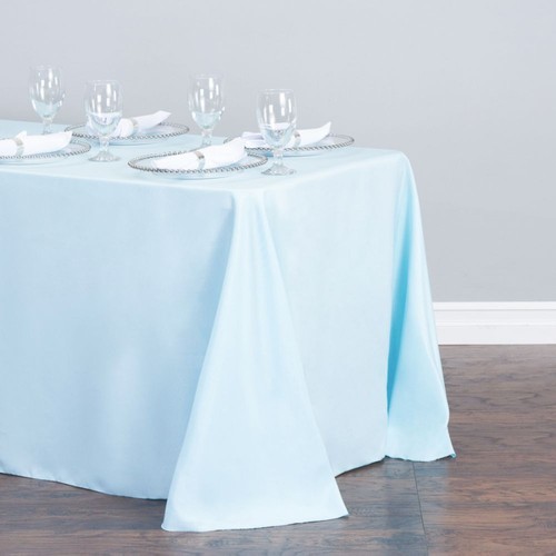 1/10 Pcs 90 x 132 in. Polyester Rectangular Tablecloth for 6 ft Table, Wedding - Picture 42 of 60